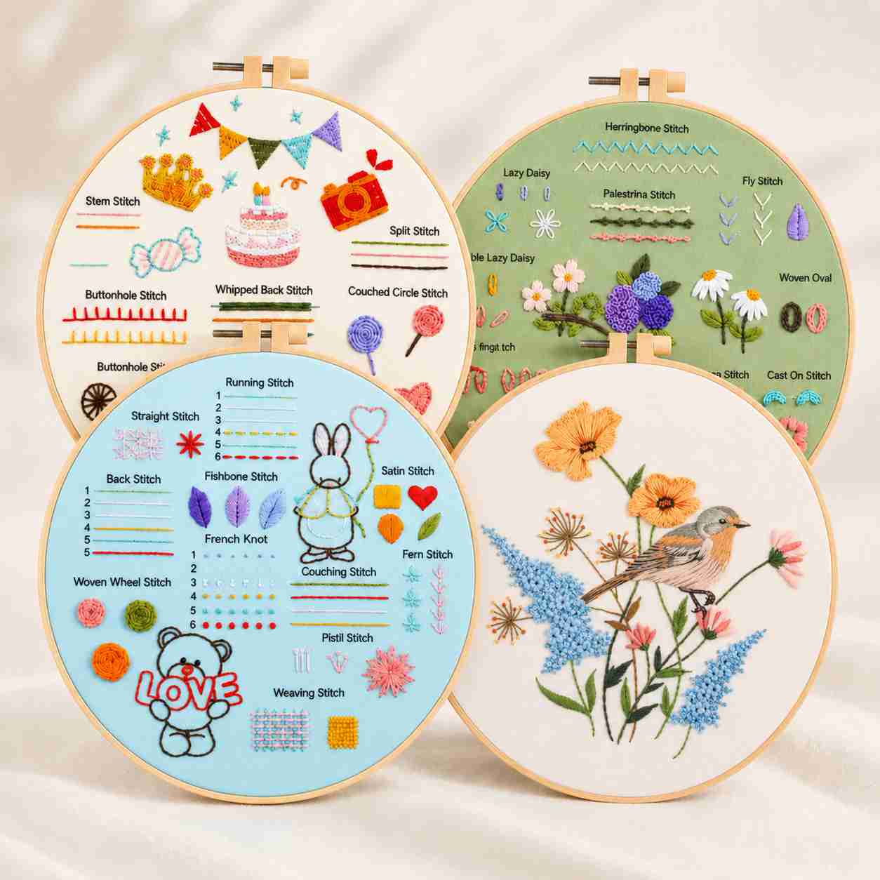 🌻🧵CraftHoop Stitch & Learn Beginner Embroidery Kit – Summer Edition