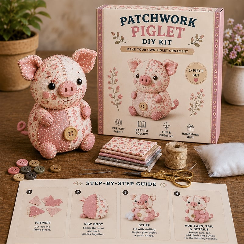 🧵DIY Patchwork Animal Kit – Create Your Own Adorable Animals - Highland Cattle