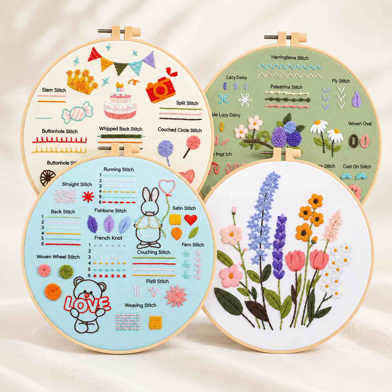 🌻🧵CraftHoop Stitch & Learn Beginner Embroidery Kit – Summer Edition