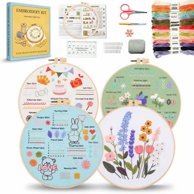 🌻🧵CraftHoop Stitch & Learn Beginner Embroidery Kit – Summer Edition