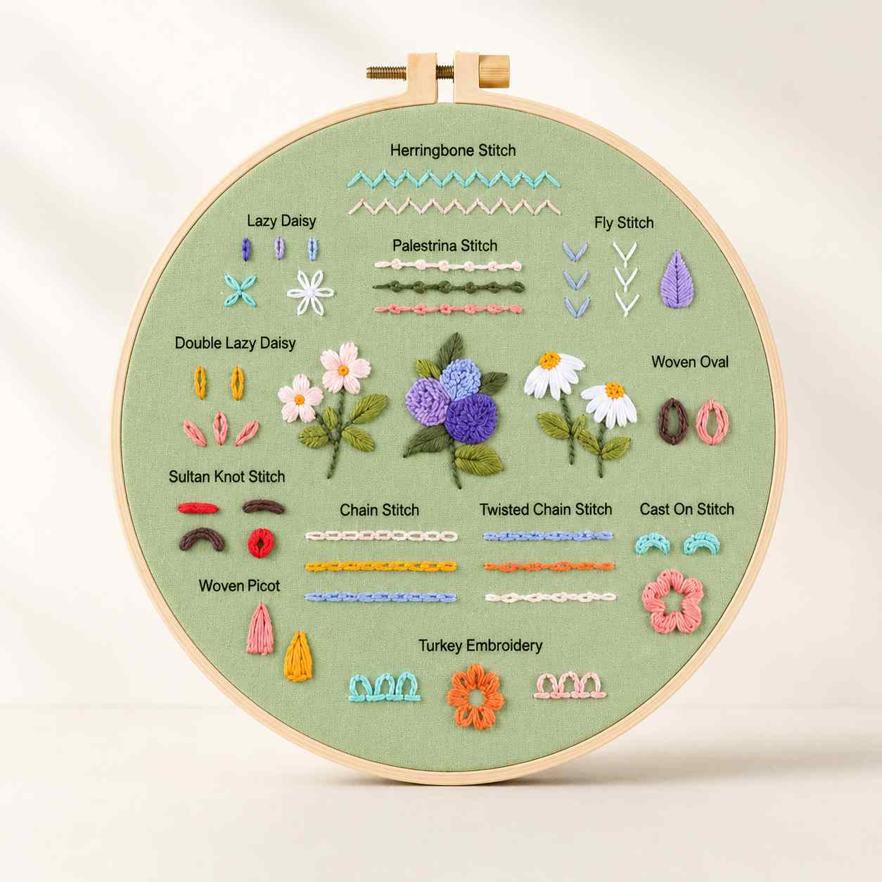 🌻🧵CraftHoop Stitch & Learn Beginner Embroidery Kit – Summer Edition